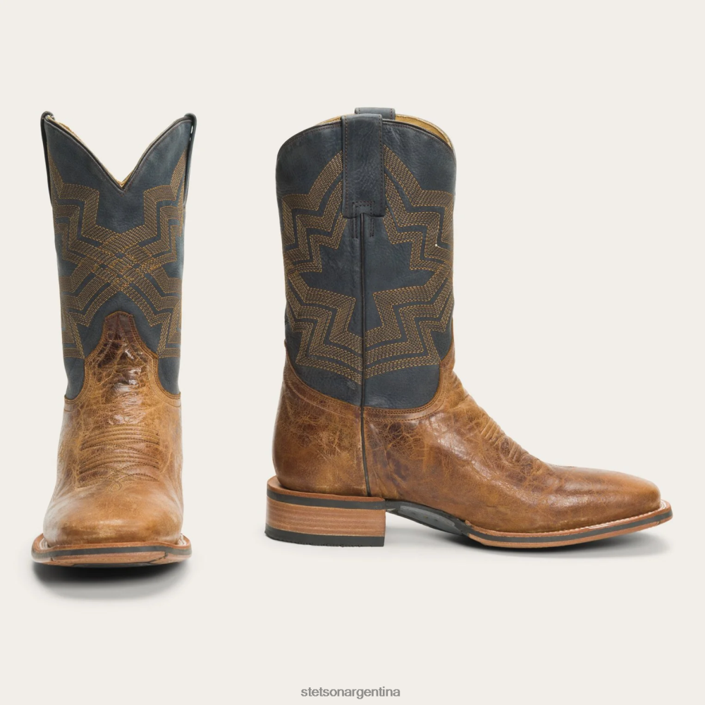 Stetson Bota Goddard de piel bruñida marrón hombres calzado P242PH232