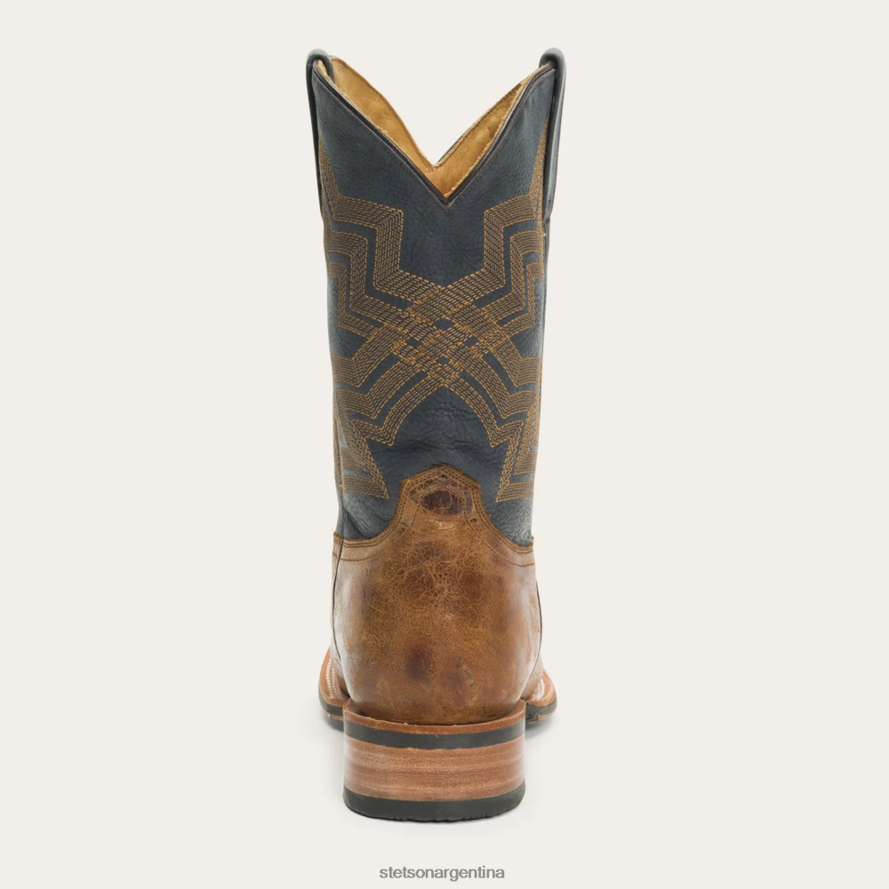 Stetson Bota Goddard de piel bruñida marrón hombres calzado P242PH232