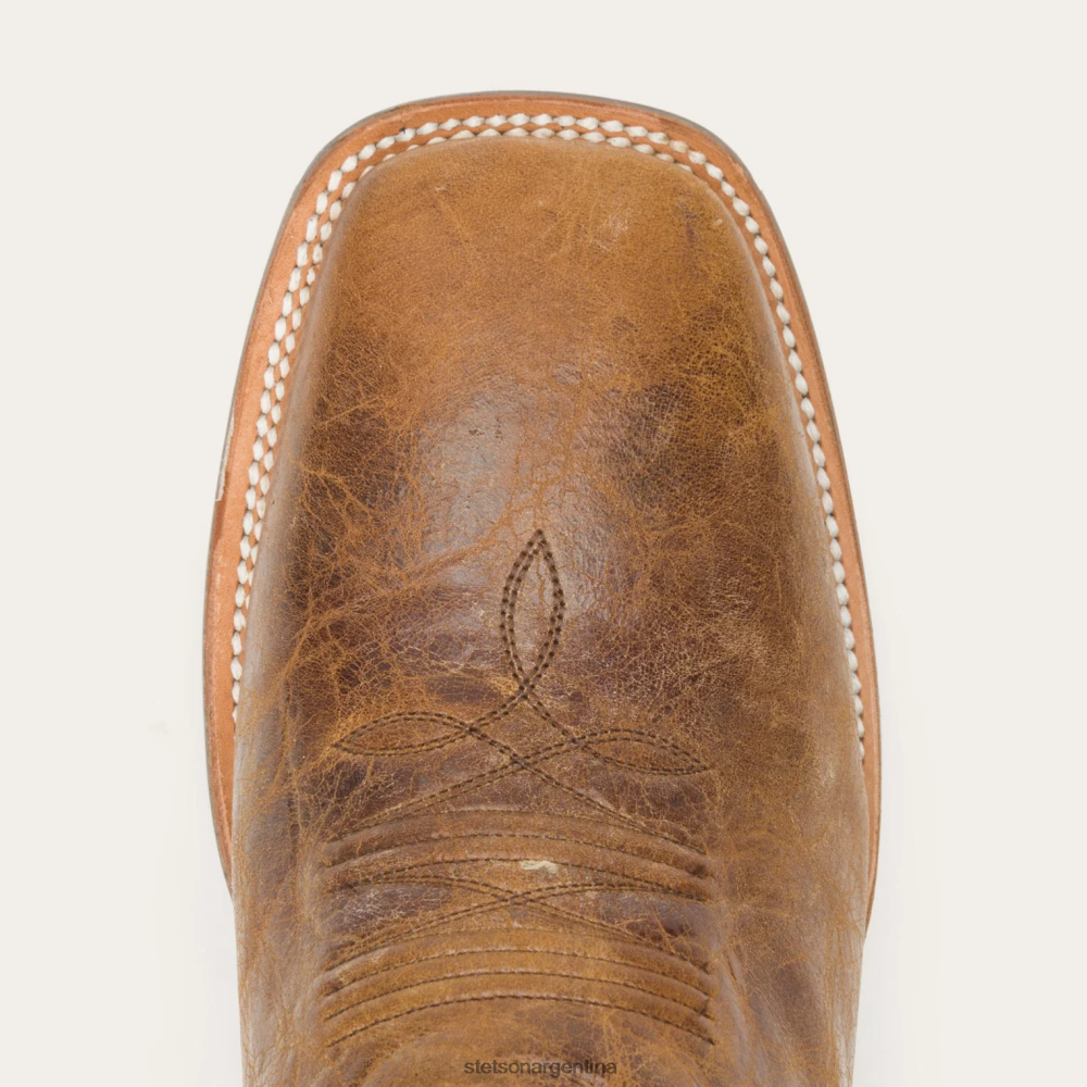 Stetson Bota Goddard de piel bruñida marrón hombres calzado P242PH232