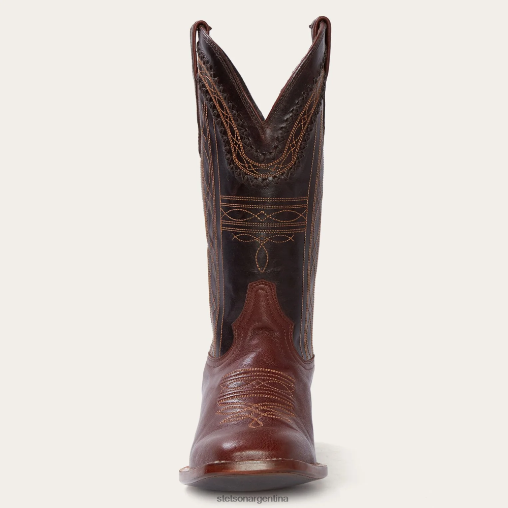 Stetson Bota vaquera cosida a mano de cabra Denver marrón hombres calzado P242PH228