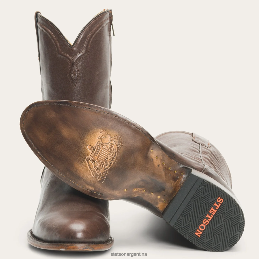 Stetson botas rancheras con cremallera marrón hombres calzado P242PH217