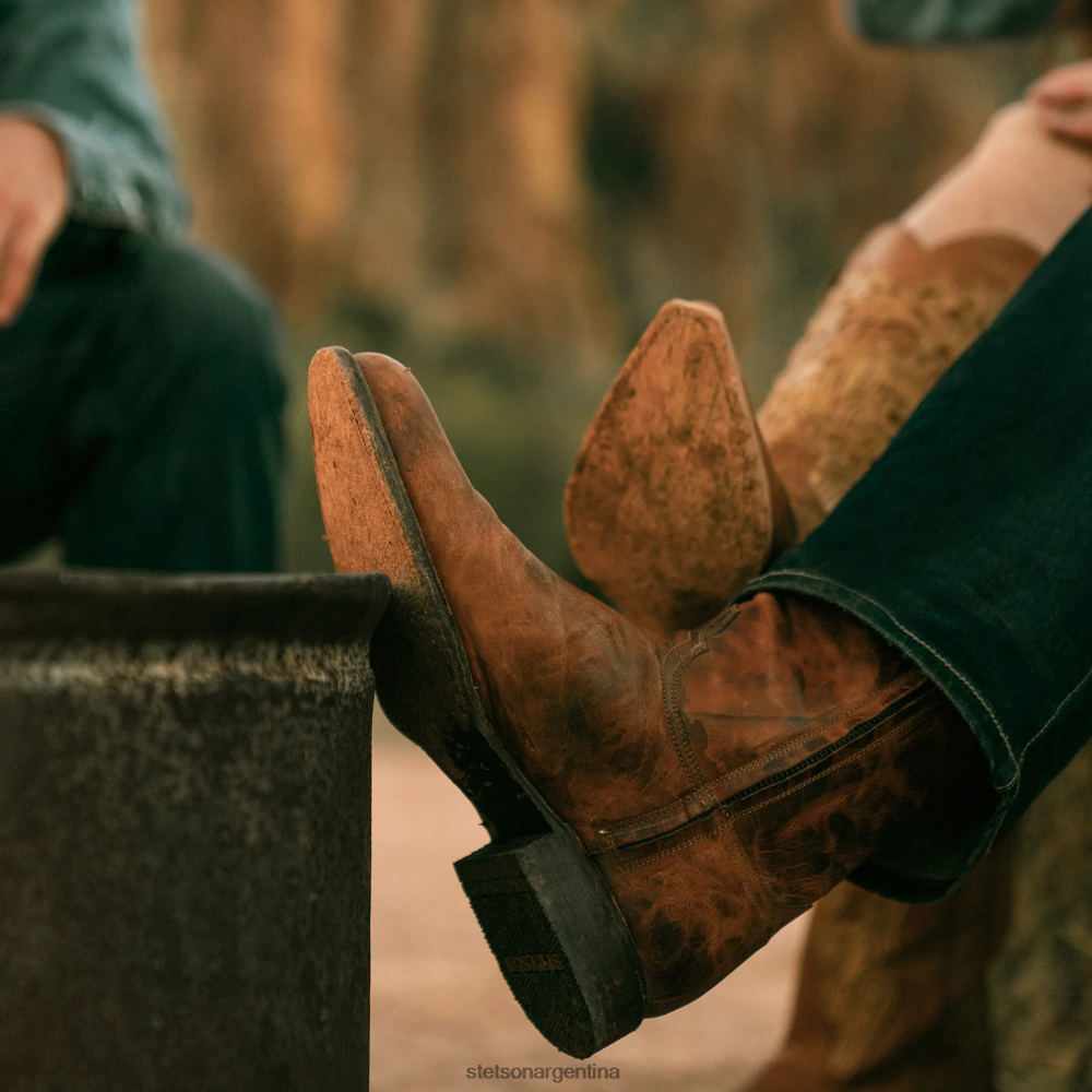 Stetson cremallera ranchera broncearse hombres calzado P242PH218