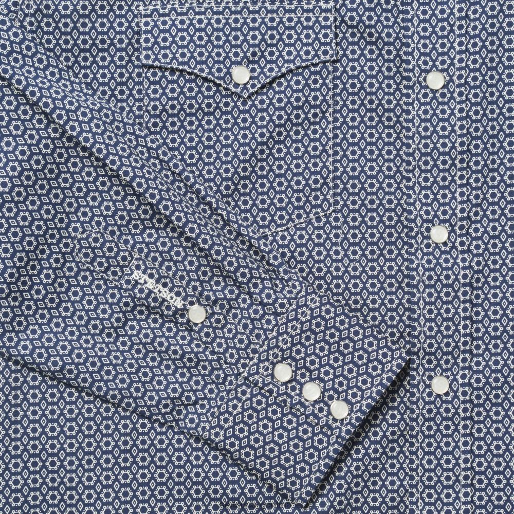 Stetson camisa con botones a presión azul hombres vestir P242PH364