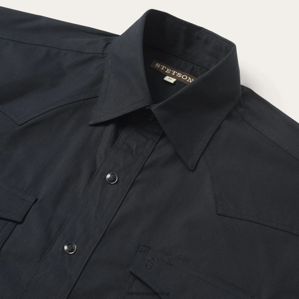 Stetson camisa occidental clásica negro hombres vestir P242PH299