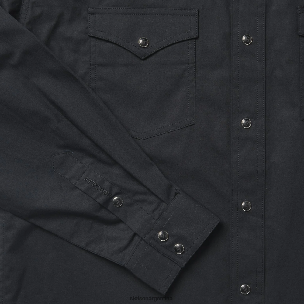 Stetson camisa occidental clásica negro hombres vestir P242PH299