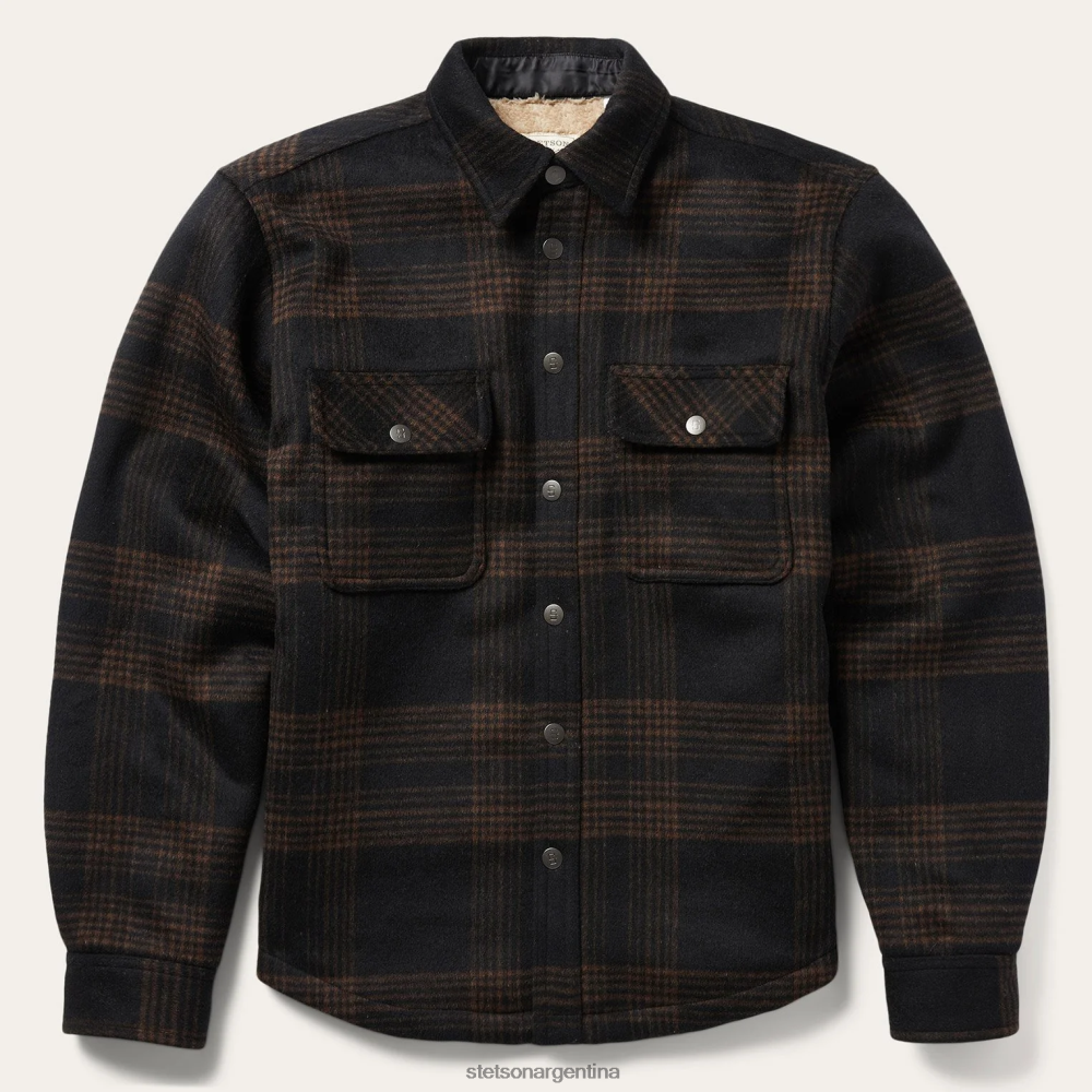 Stetson camisa jac marrón hombres vestir P242PH394