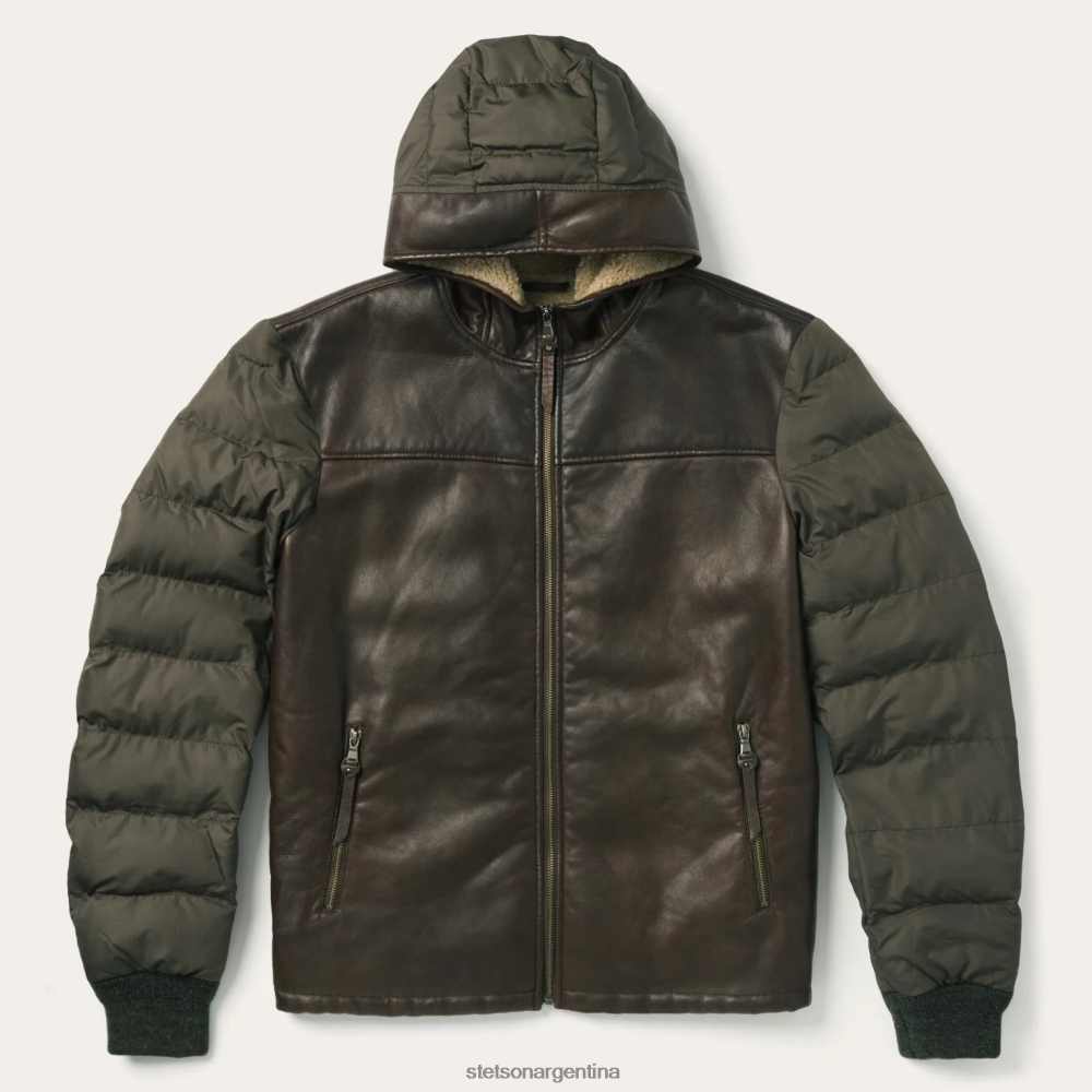 Stetson novedad chaqueta de gamuza sólida marrón hombres vestir P242PH399