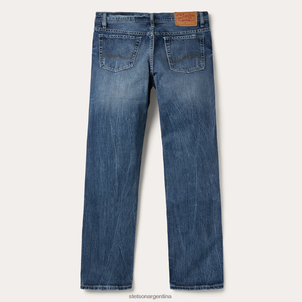 Stetson Vaqueros de pierna recta estándar 1520 fit azul hombres vestir P242PH377