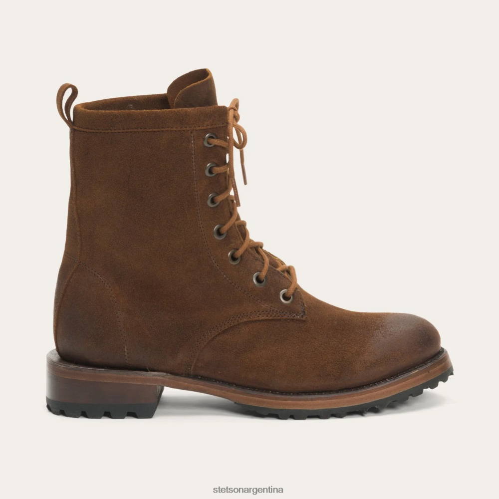 Stetson botas Sam con cordones de gamuza engrasada marrón mujer calzado P242PH277