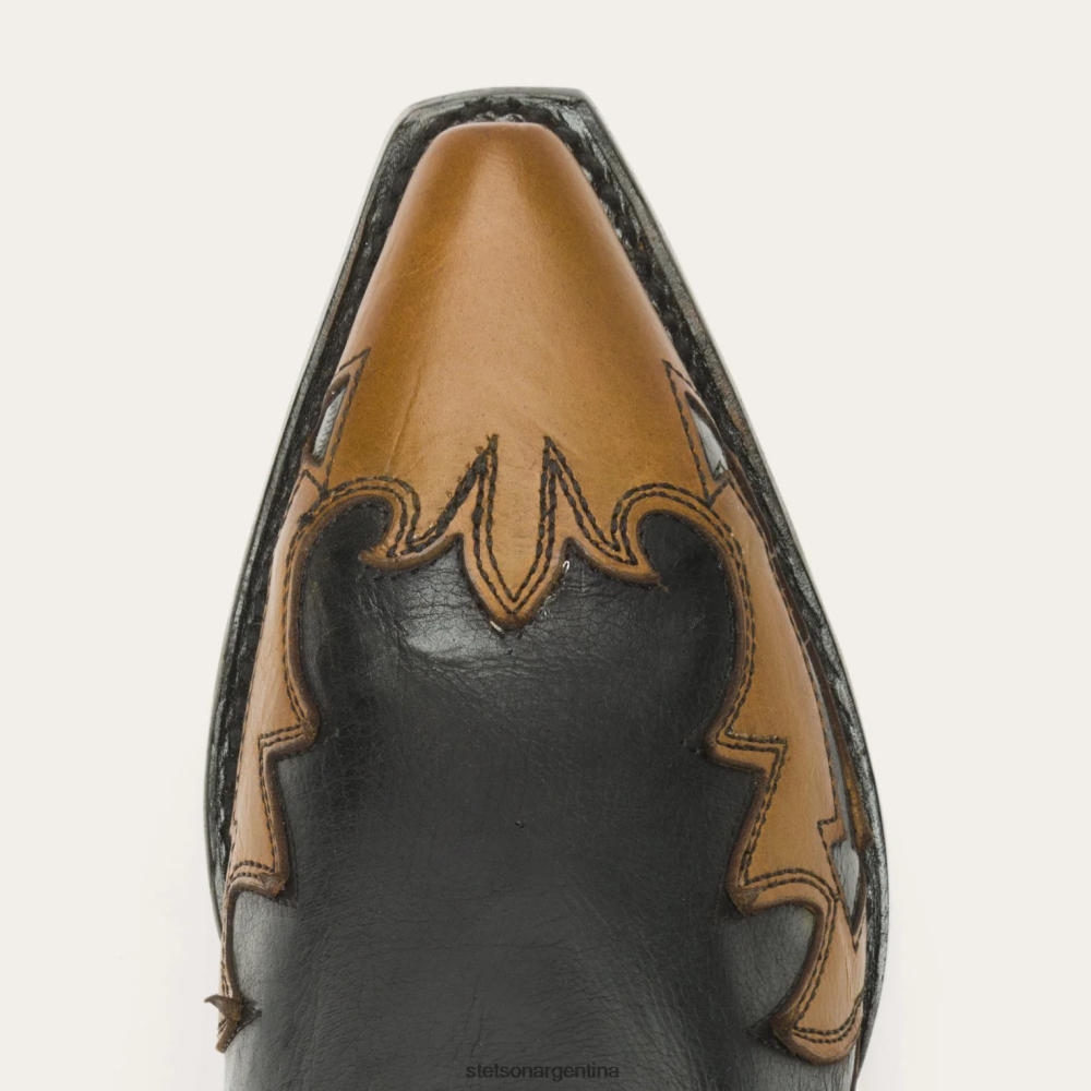 Stetson Bota de cuero con base de vaquera y caballo Faye negro mujer calzado P242PH260