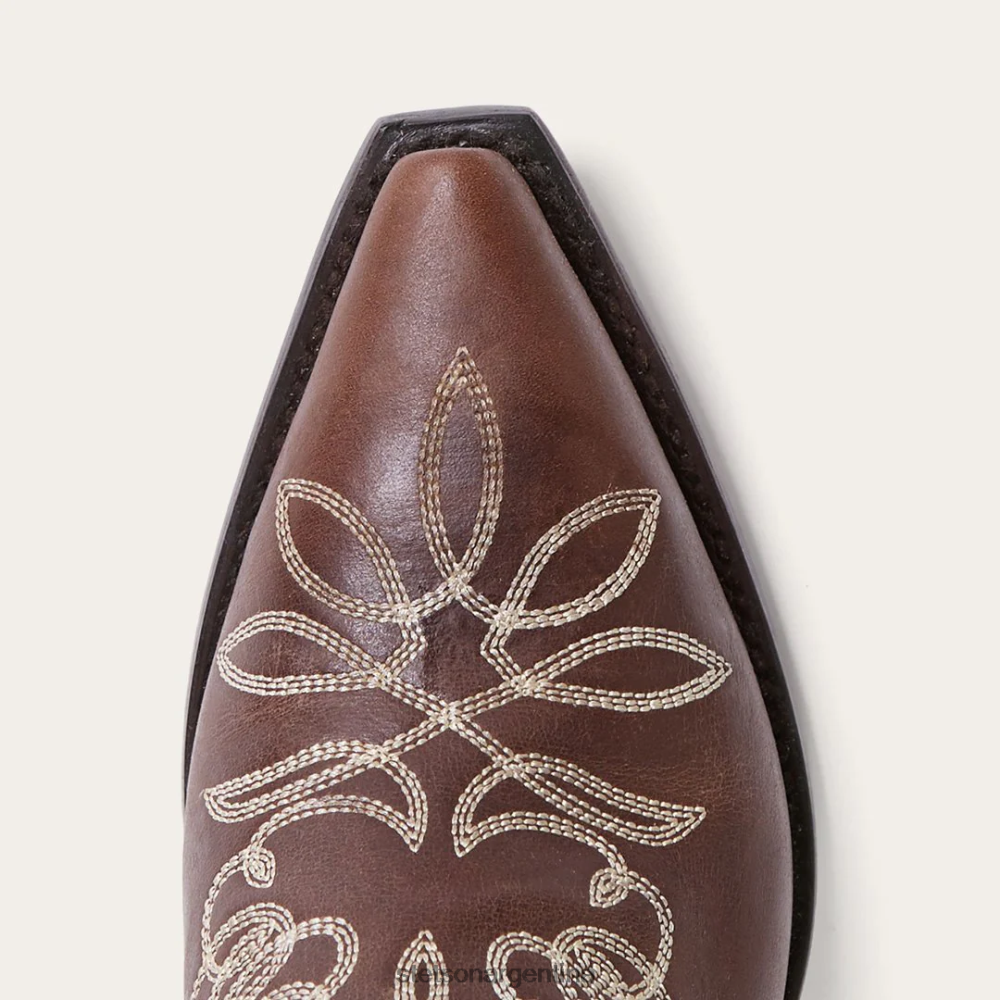 Stetson Bota vaquera Adeline pulida con cremallera trasera marrón mujer calzado P242PH250