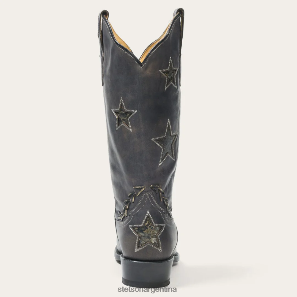 Stetson bota cowboy con estrella desgastada negro mujer calzado P242PH251