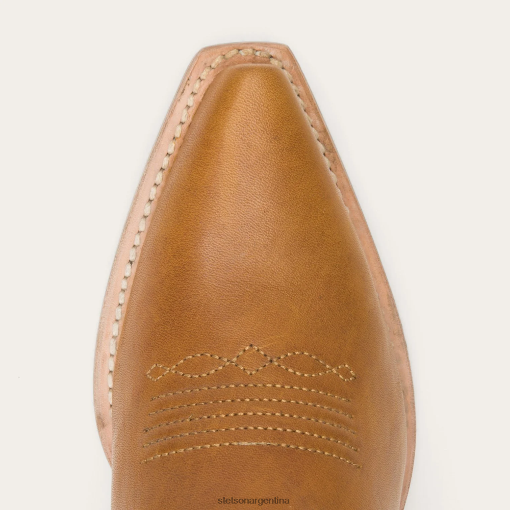 Stetson bota de cuero labrada a mano Jules marrón mujer calzado P242PH248