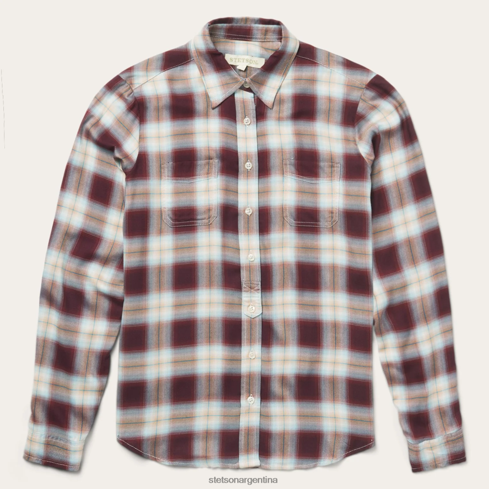 Stetson blusa a cuadros de cosecha marrón mujer vestir P242PH452