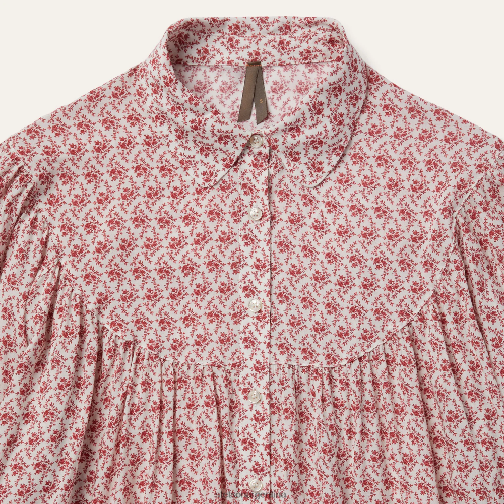 Stetson blusa de manga corta con estampado floral rojo mujer vestir P242PH460