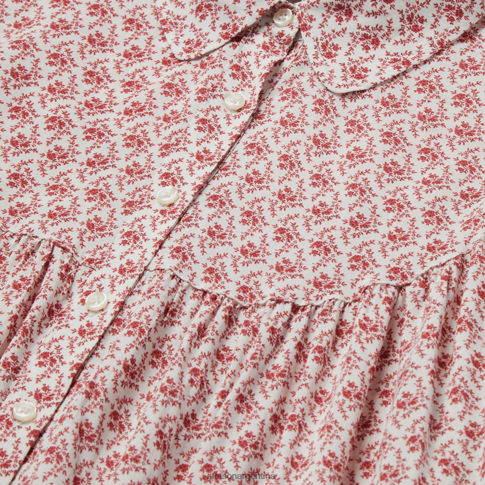 Stetson blusa de manga corta con estampado floral rojo mujer vestir P242PH460