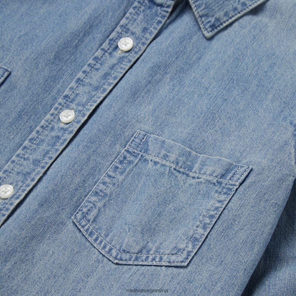 Stetson camisa vaquera de manga larga azul mujer vestir P242PH456