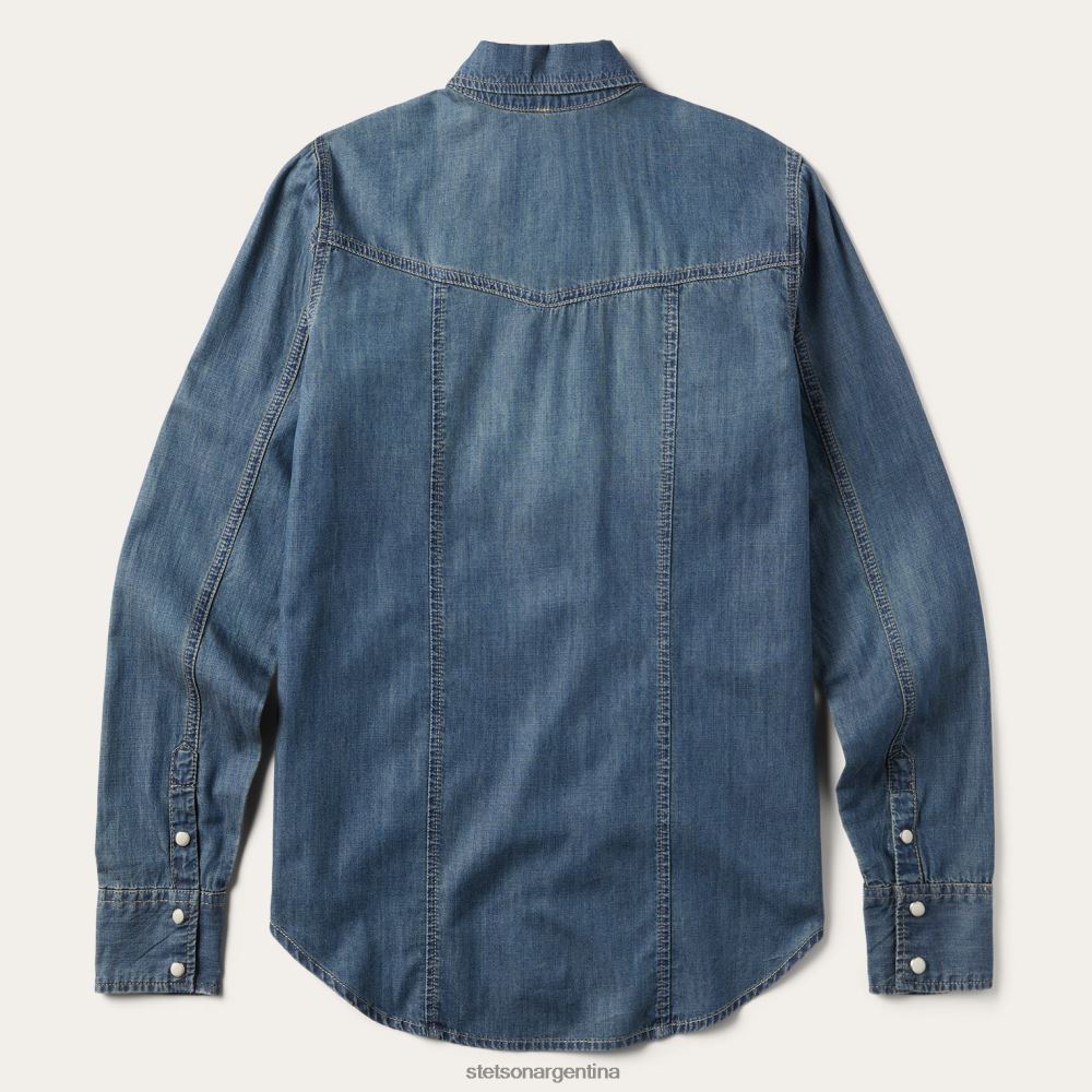 Stetson camisa vaquera estilo boyfriend azul mujer vestir P242PH446