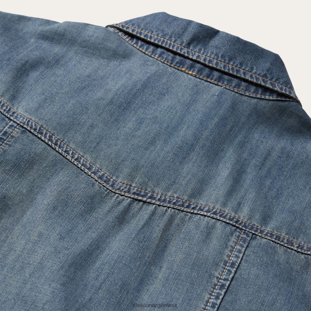 Stetson camisa vaquera estilo boyfriend azul mujer vestir P242PH446