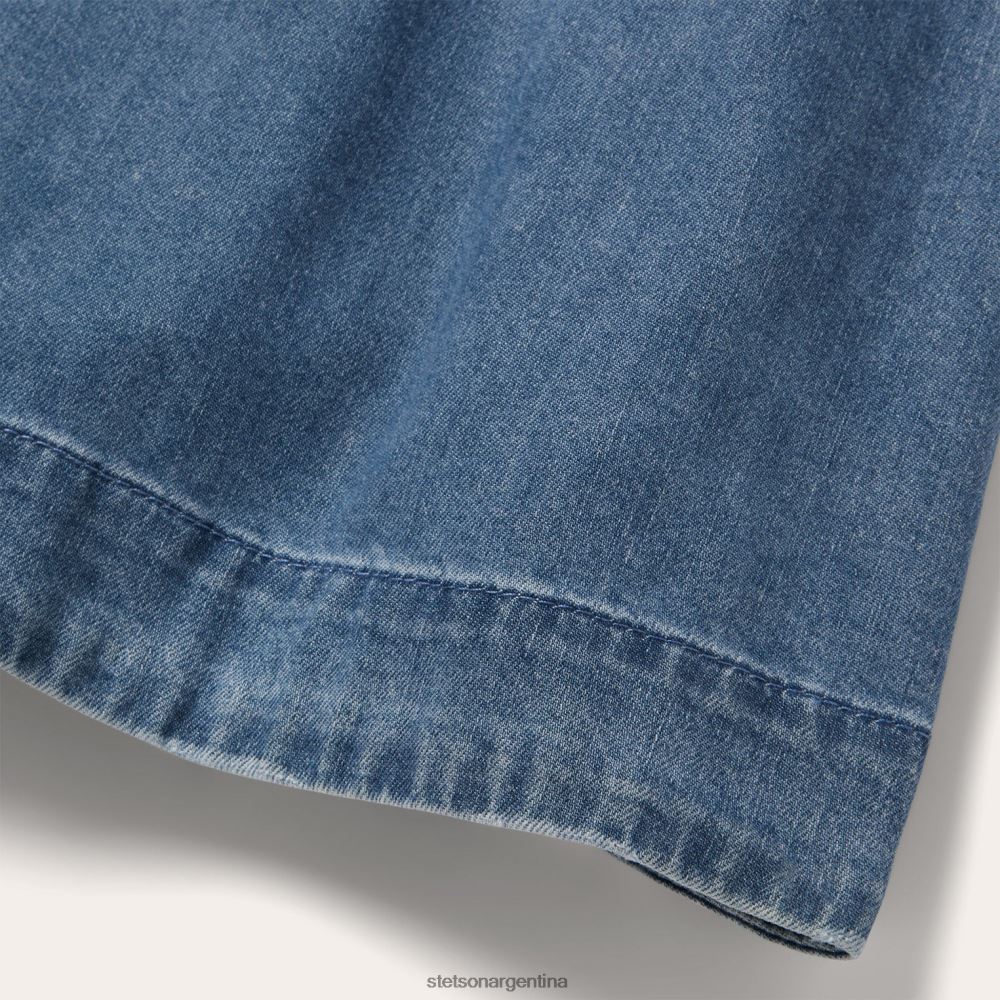 Stetson vestido camisero de mezclilla con botones en la parte delantera azul mujer vestir P242PH443