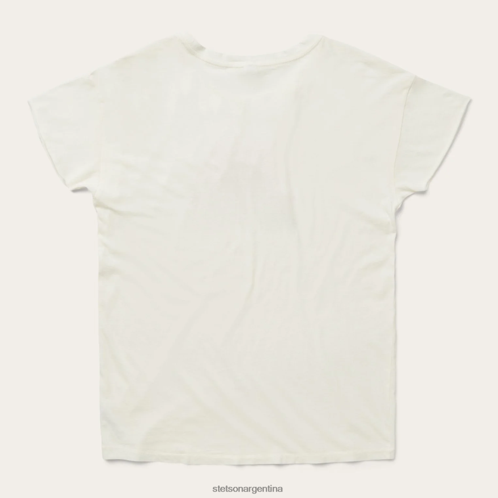 Stetson camiseta con gráfico del amanecer blanco mujer vestir P242PH468