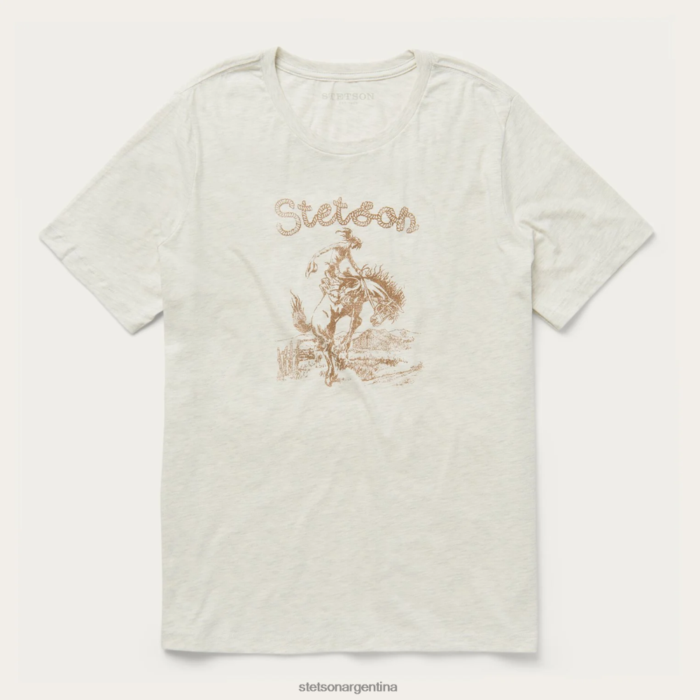 Stetson camiseta con gráfico vertiginoso blanco mujer vestir P242PH483