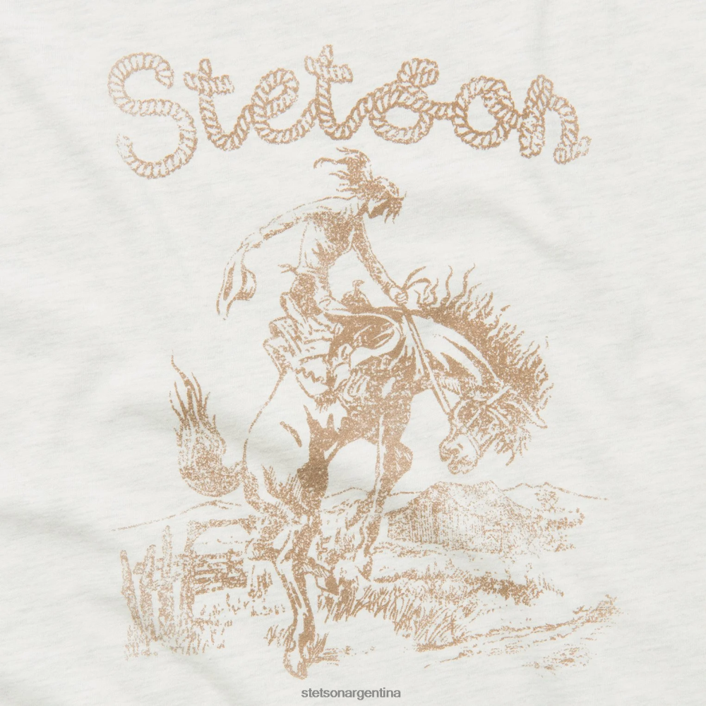 Stetson camiseta con gráfico vertiginoso blanco mujer vestir P242PH483