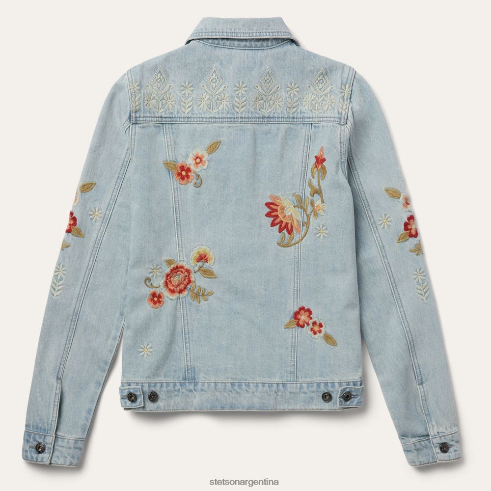 Stetson chaqueta vaquera bordada azul mujer vestir P242PH536