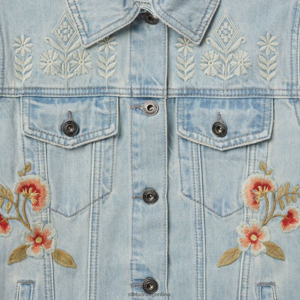 Stetson chaqueta vaquera bordada azul mujer vestir P242PH536