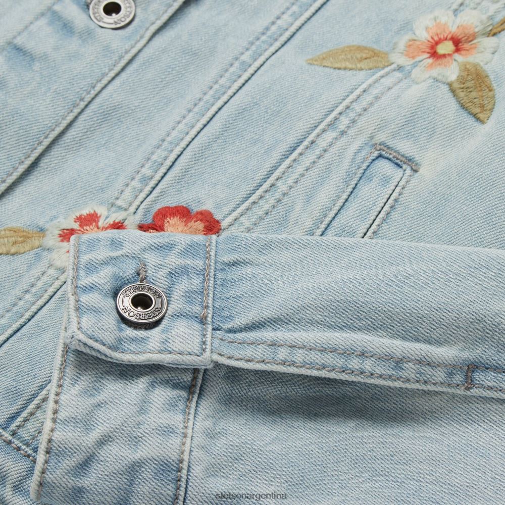 Stetson chaqueta vaquera bordada azul mujer vestir P242PH536