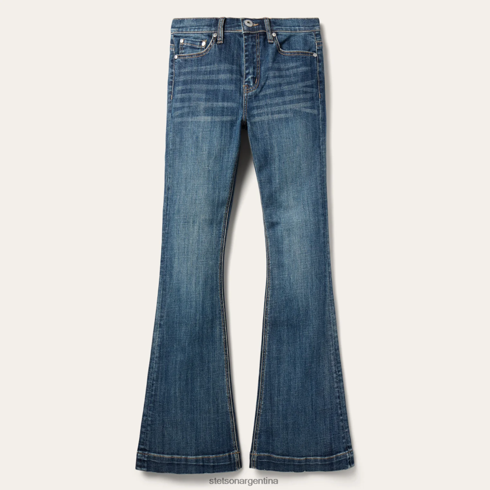 Stetson 921 jeans acampanados de talle alto azul mujer vestir P242PH529