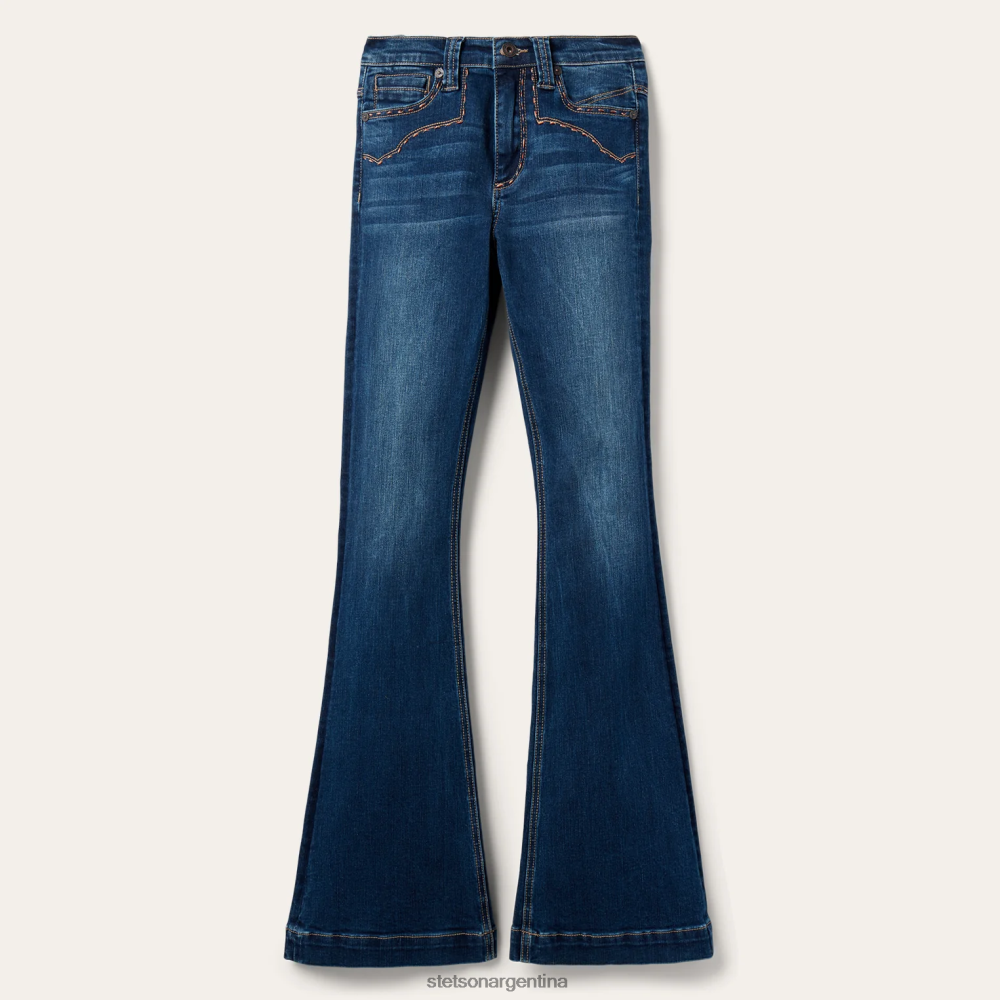 Stetson 921 jeans acampanados de talle alto azul mujer vestir P242PH531