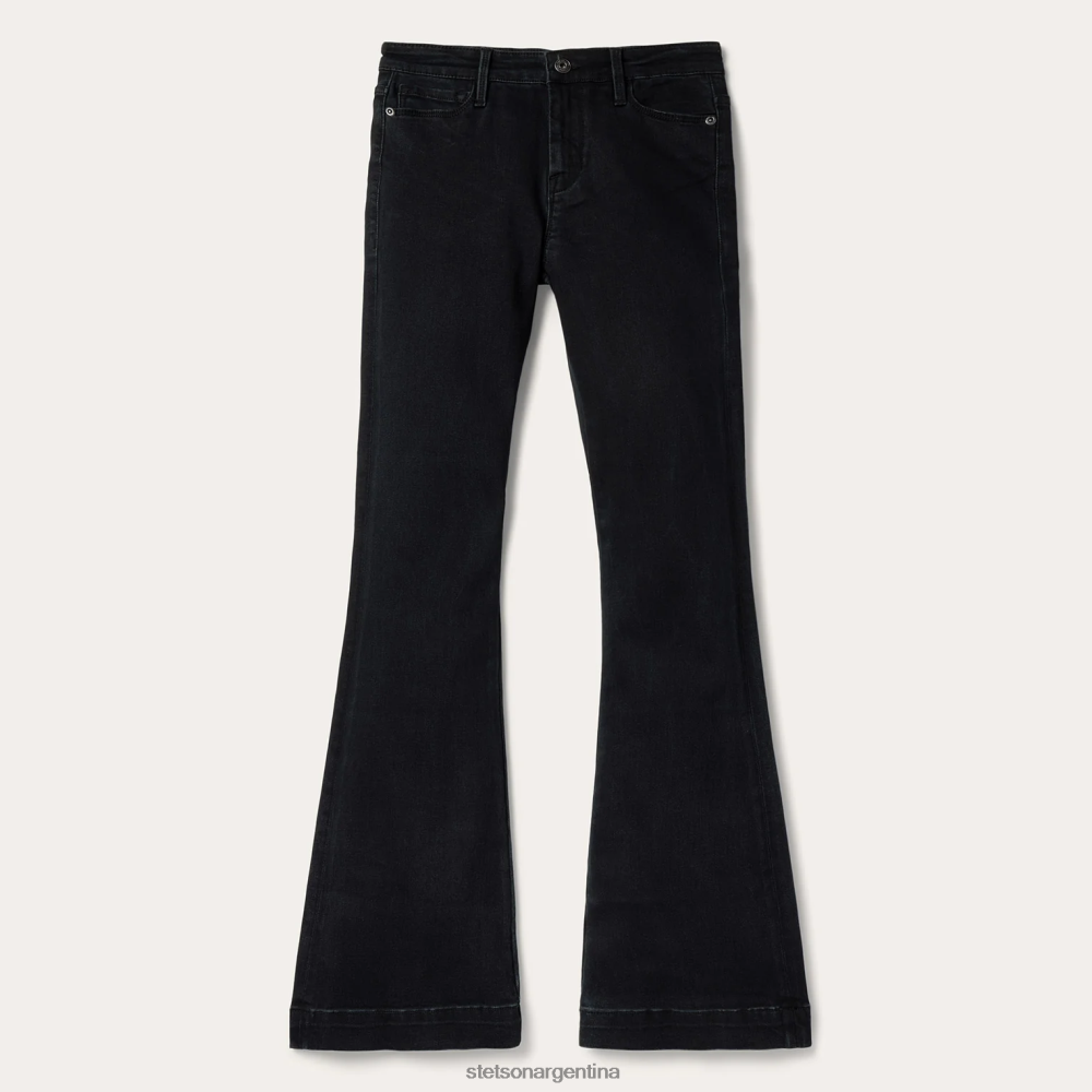 Stetson 921 jeans acampanados de talle alto negro mujer vestir P242PH526