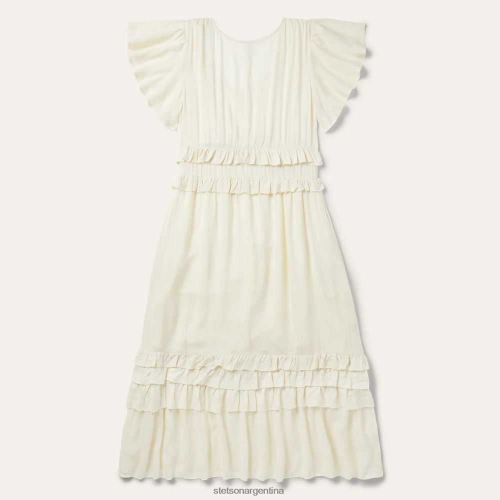 Stetson vestido de espiga de rayón color crema blanco mujer vestir P242PH496