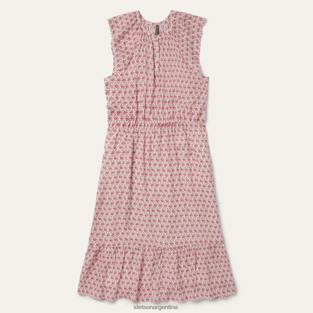Stetson vestido de flores estilo cabaña rojo mujer vestir P242PH495
