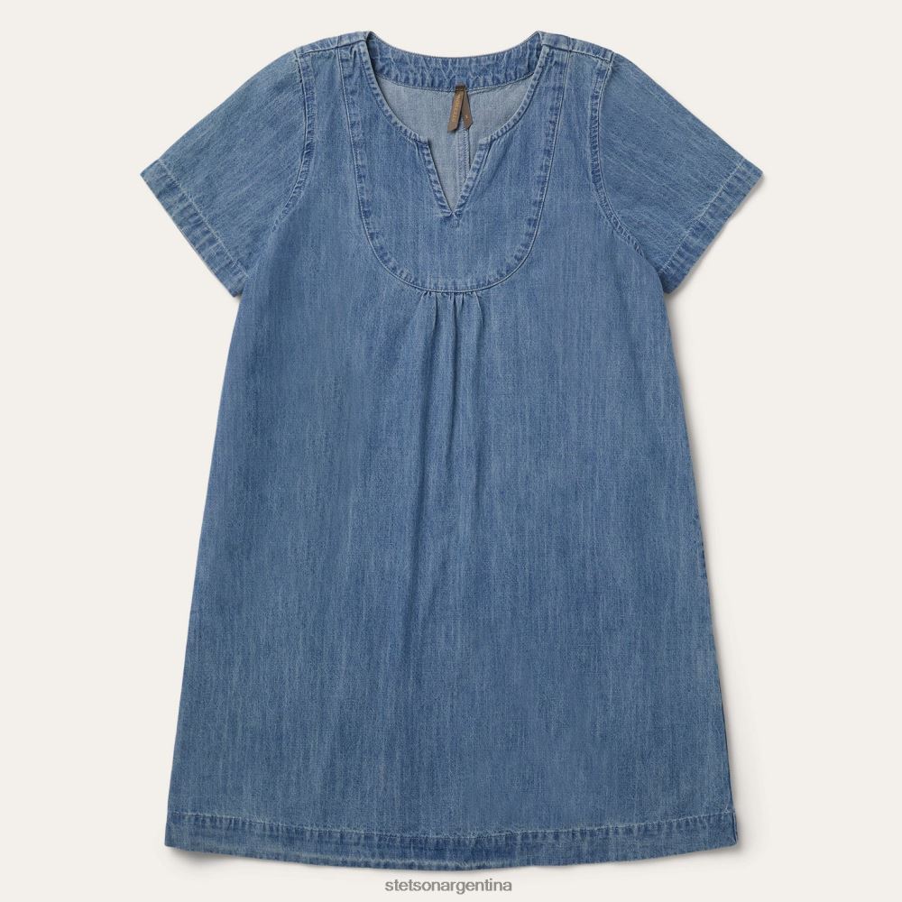 Stetson vestido vaquero con vuelo azul mujer vestir P242PH504