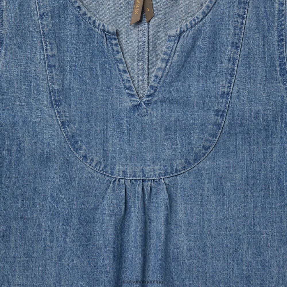 Stetson vestido vaquero con vuelo azul mujer vestir P242PH504