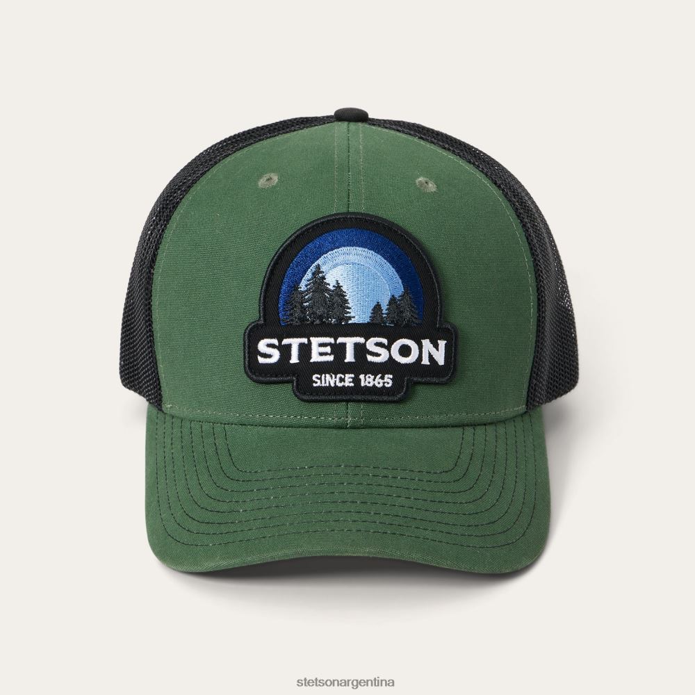 Stetson gorra de camionero al atardecer aceituna unisexo sombreros P242PH212