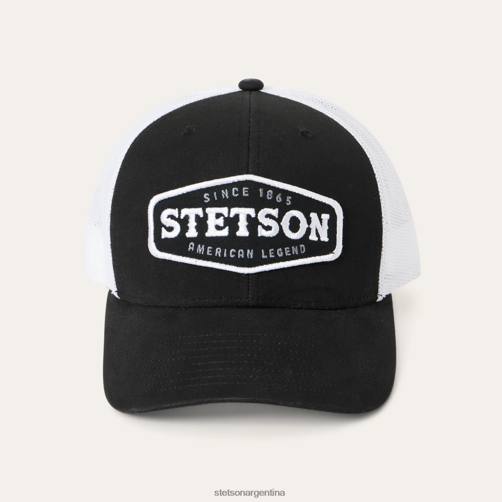 Stetson gorra trucker con parche central negro unisexo sombreros P242PH204