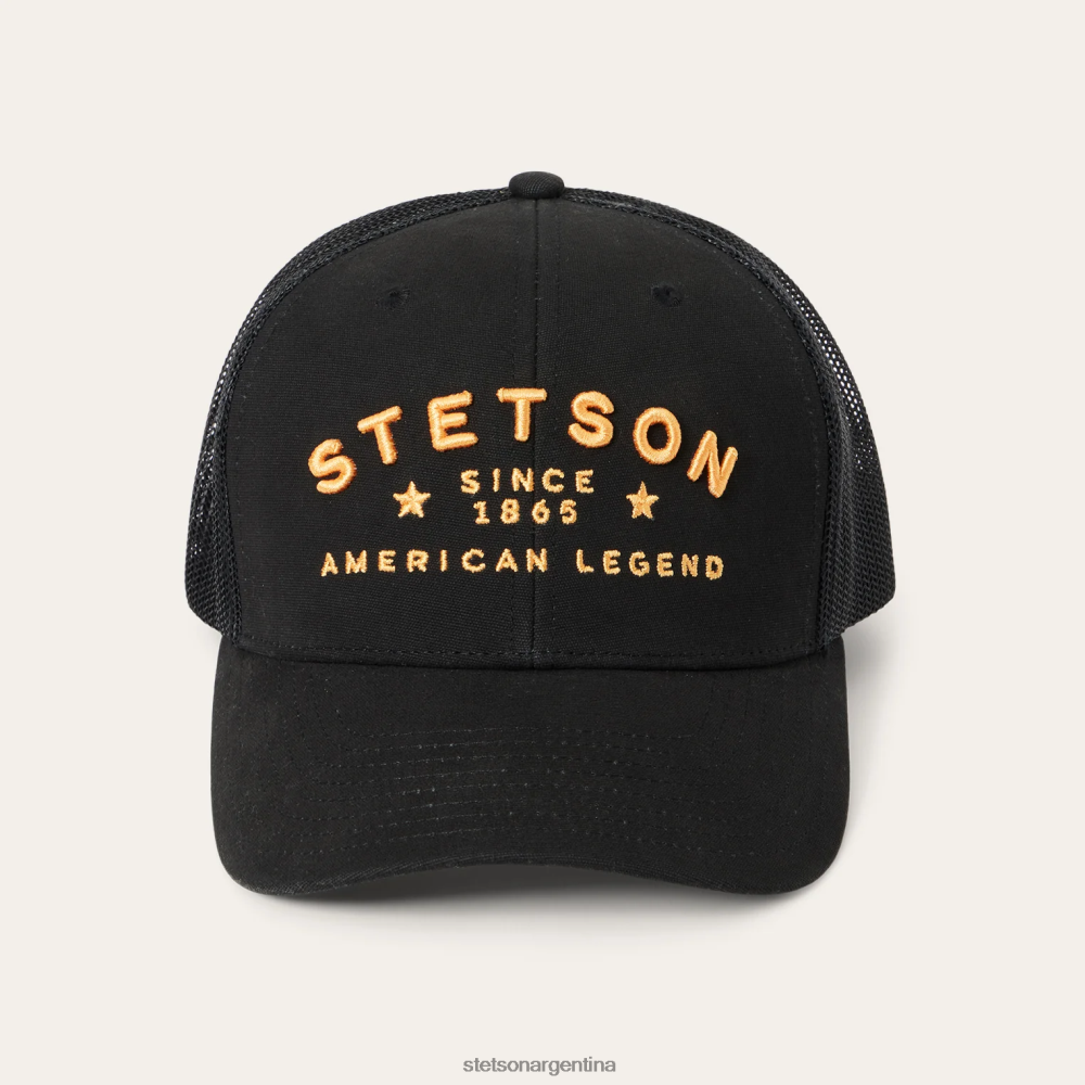 Stetson gorra trucker con parche del oeste negro unisexo sombreros P242PH203
