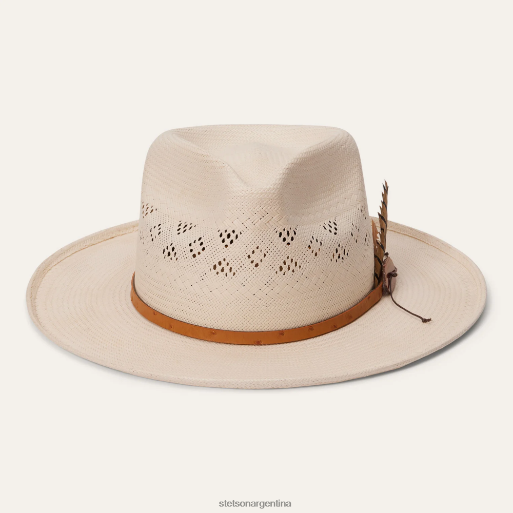 Stetson Fedora de paja ventilada Andrómeda natural unisexo sombreros P242PH145