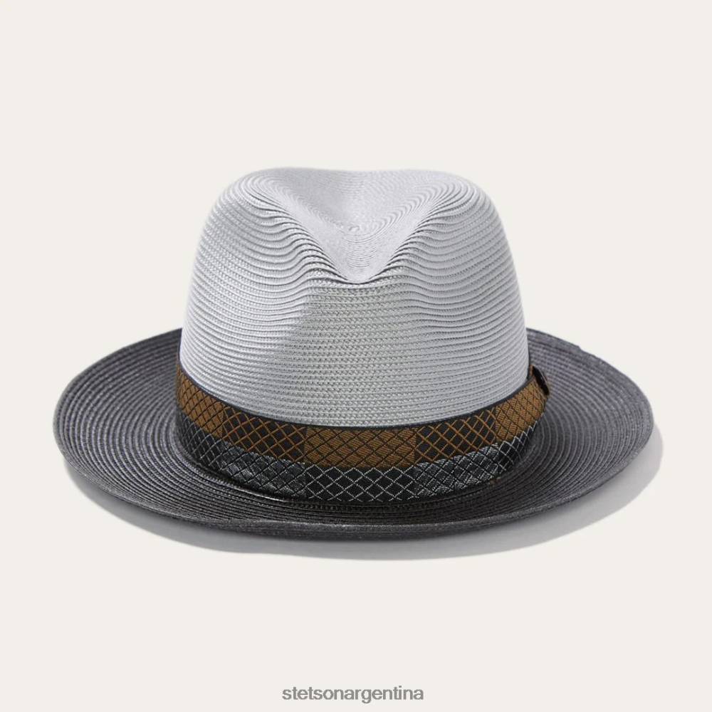 Stetson andover milan fedora gris negro unisexo sombreros P242PH169