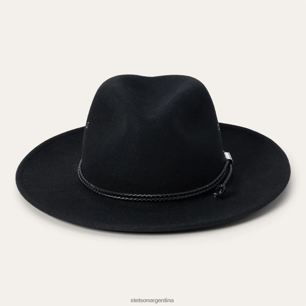 Stetson sombrero cruzado negro unisexo sombreros P242PH216