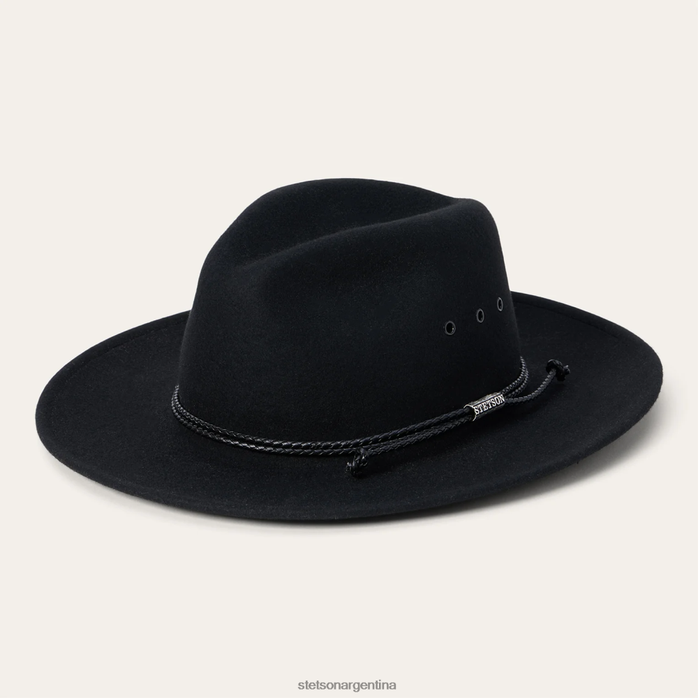 Stetson sombrero cruzado negro unisexo sombreros P242PH216