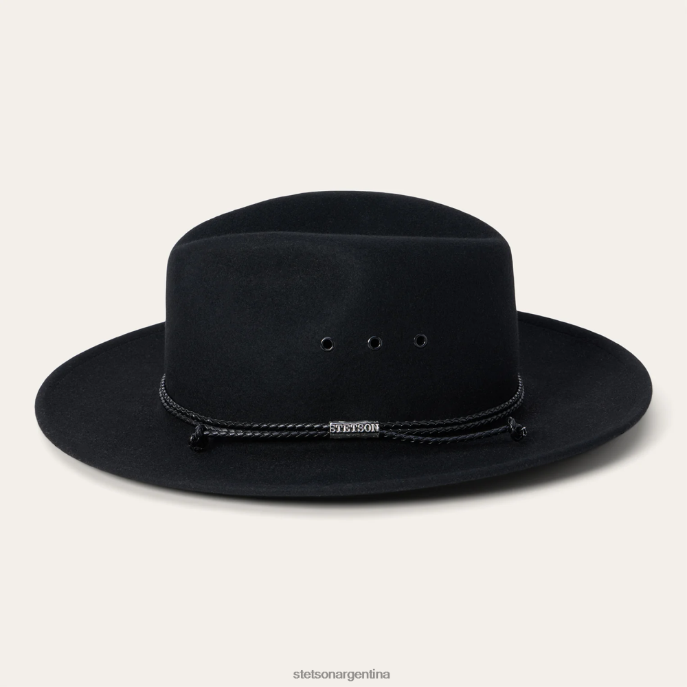Stetson sombrero cruzado negro unisexo sombreros P242PH216