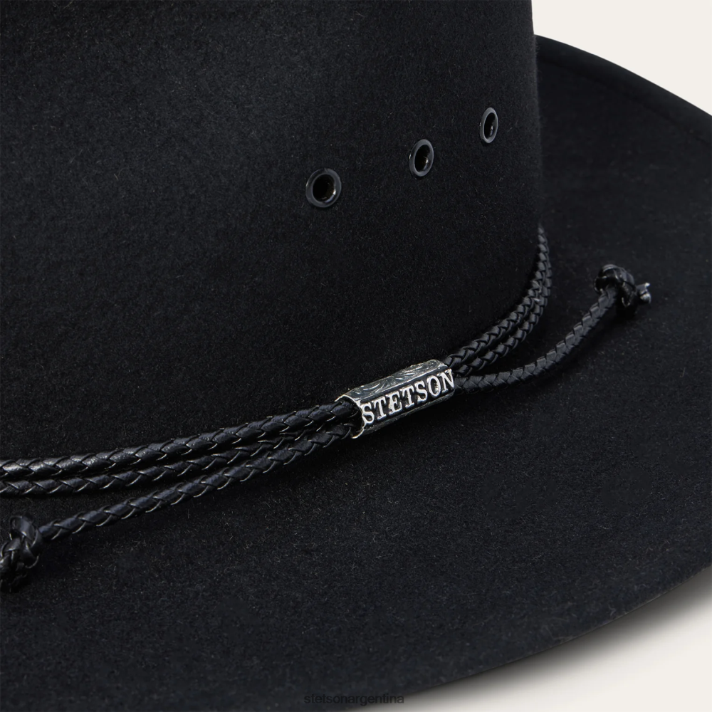 Stetson sombrero cruzado negro unisexo sombreros P242PH216