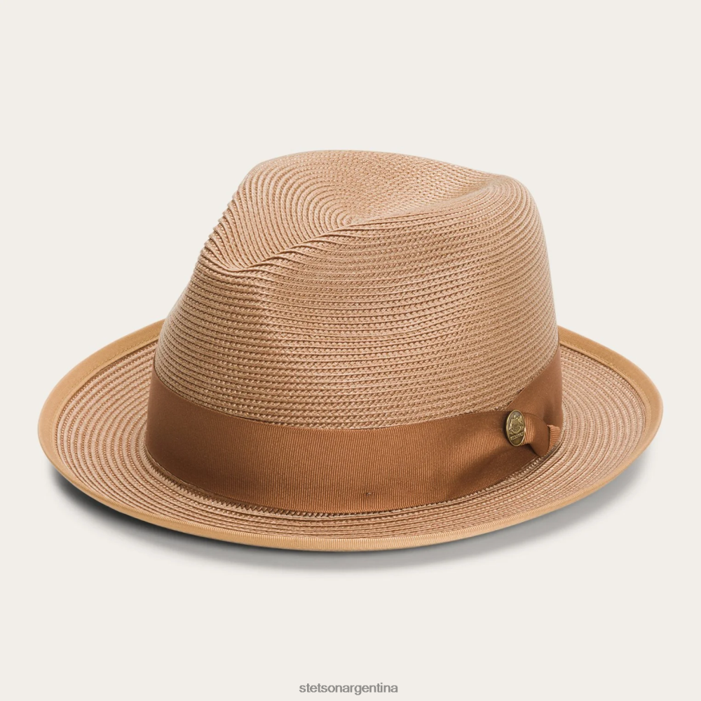 Stetson sombrero de fieltro latte milan coñac unisexo sombreros P242PH179