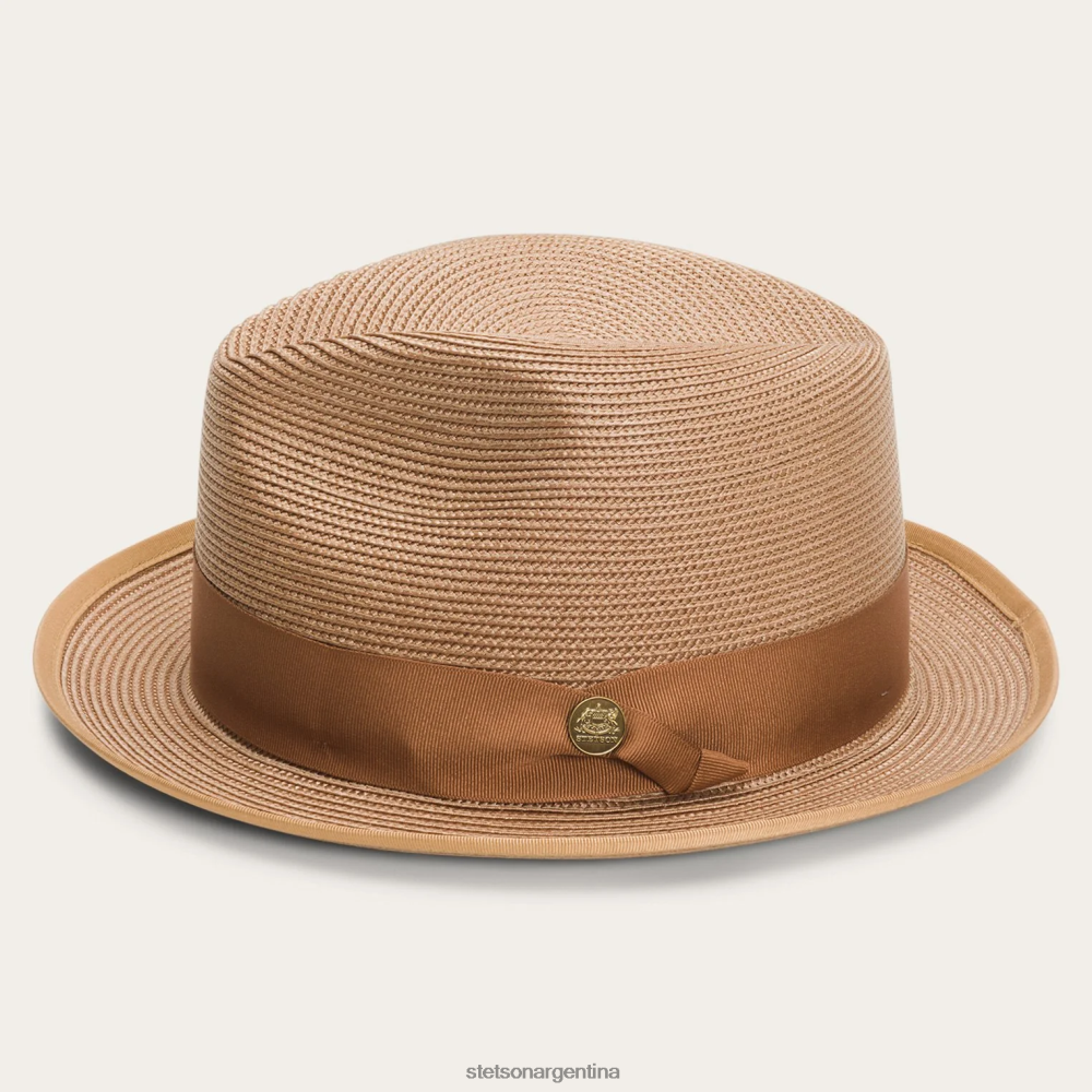 Stetson sombrero de fieltro latte milan coñac unisexo sombreros P242PH179