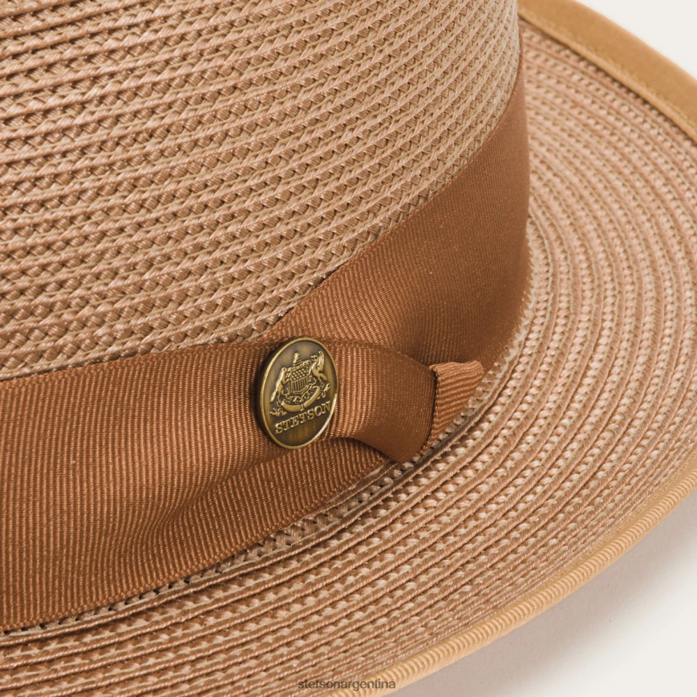Stetson sombrero de fieltro latte milan coñac unisexo sombreros P242PH179