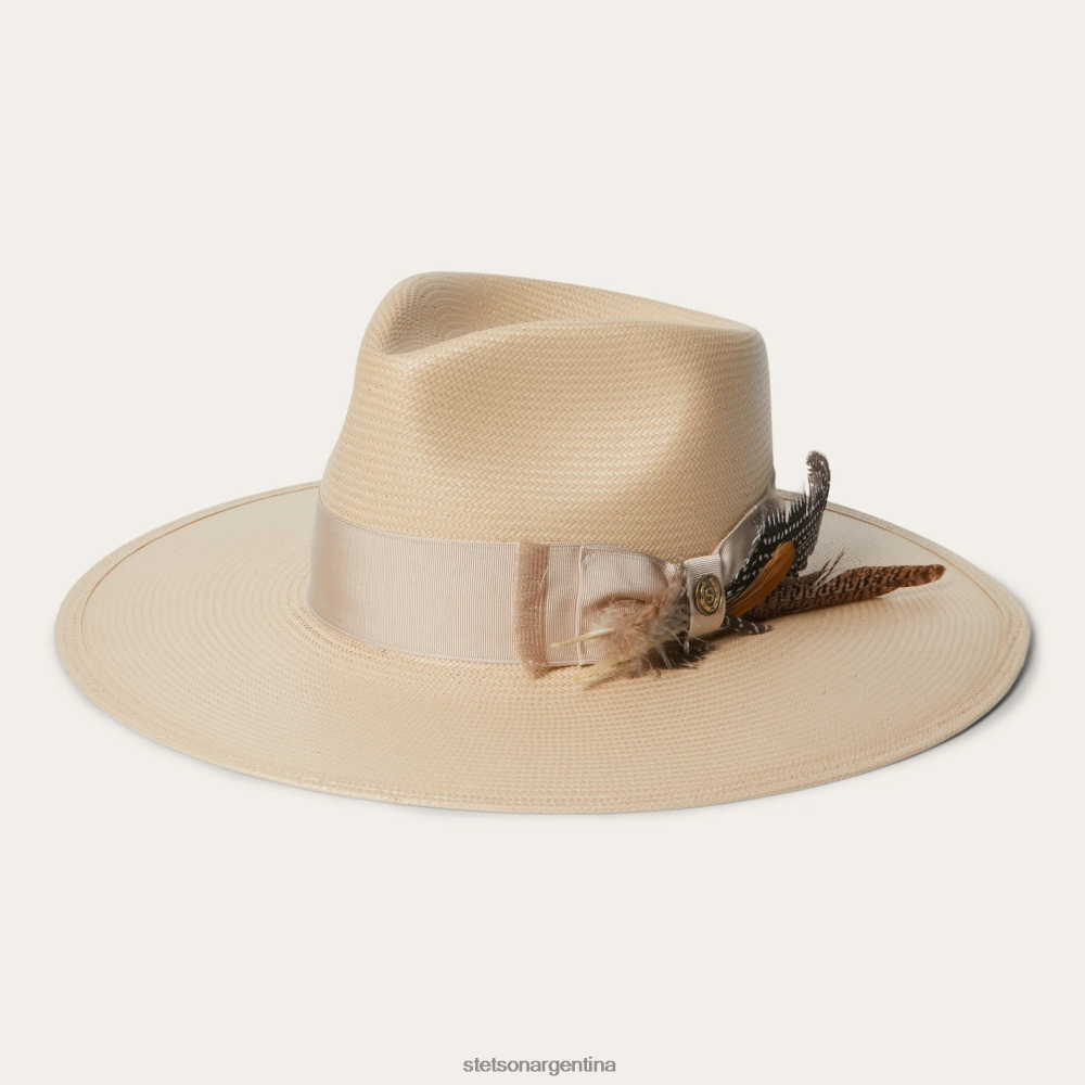 Stetson sombrero de paja de atacama vientre plateado unisexo sombreros P242PH165